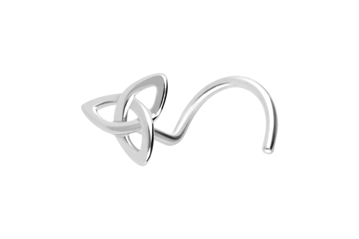 14/18 Karat Gold Nasenstecker Nasenpiercing Spirale TRISKELE